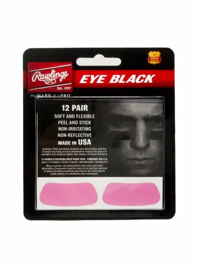 Rawlings Eye Black Stickers Pink 3 Rawlings Eye Black Stickers Pink