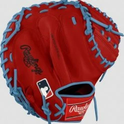 Alternative view of Rawlings Pro Preferred Custom ProSCM33 Catchers 33" Red/Sky Blue