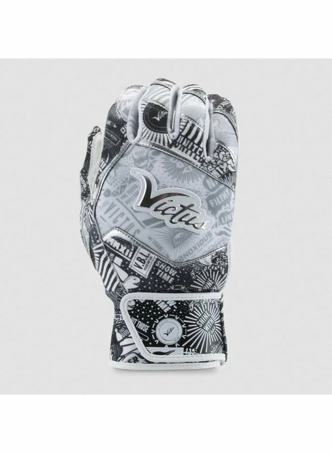 Victus Nox Batting Glove - White/Silver 3 Victus Nox Batting Glove - White/Silver