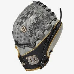 Alternative view of Wilson 2022 A2000 FP V125 W/Spin Control & SuperSkin (OF) LHT 12.5 Grey SC /Grey SS/Gold