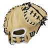 Wilson A2000 CM33 (C) 33 Blonde/Blonde/Black Catchers Mitt -100percent Sales wilson wilson a2000 cm33 c 33 blonde blonde black